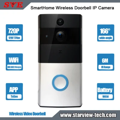 Surveillance 720p CCTV Smart Home Wireless Video Doorbell Security IP Camera