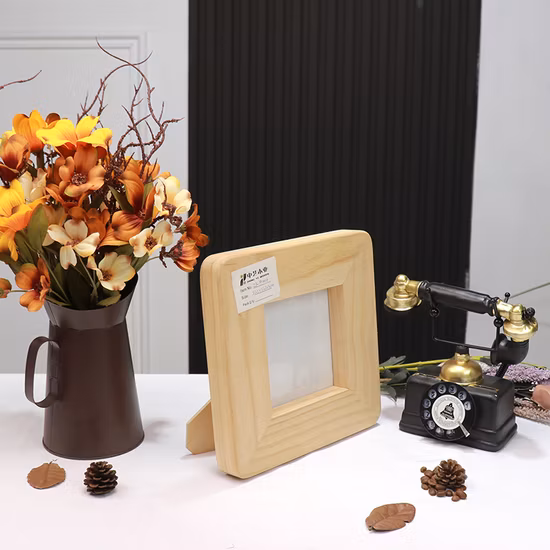Horizontal Tabletop Display Wooden Craft Digital Picture Frames